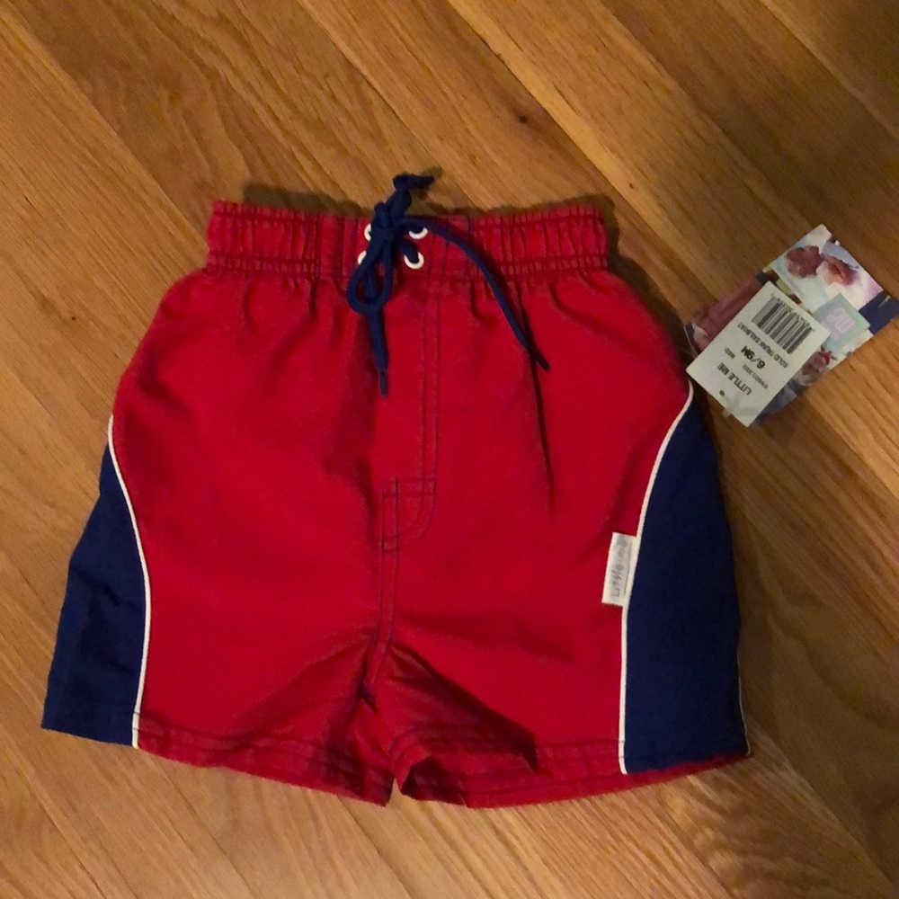 New! Little Me NWT Red and Navy bathing suit